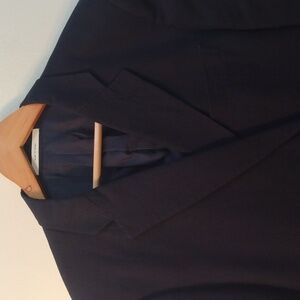 John W. Nordstrom Navy Blue Linen Summer Jacket/Blazer  42R